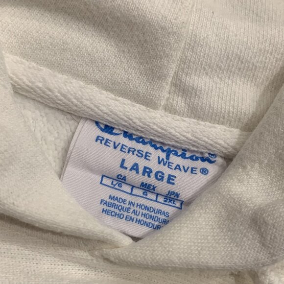 Champion Noble and Greenough School Reverse Weave Nobles Hoodie Mens Large White - Picture 3 of 6